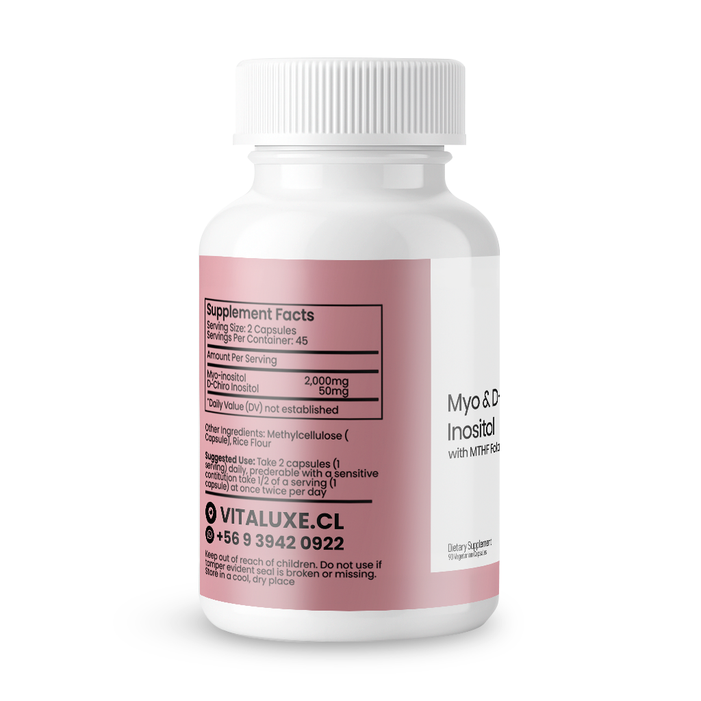 Myo inositol d-chiro inositol, 90 cápsulas.
