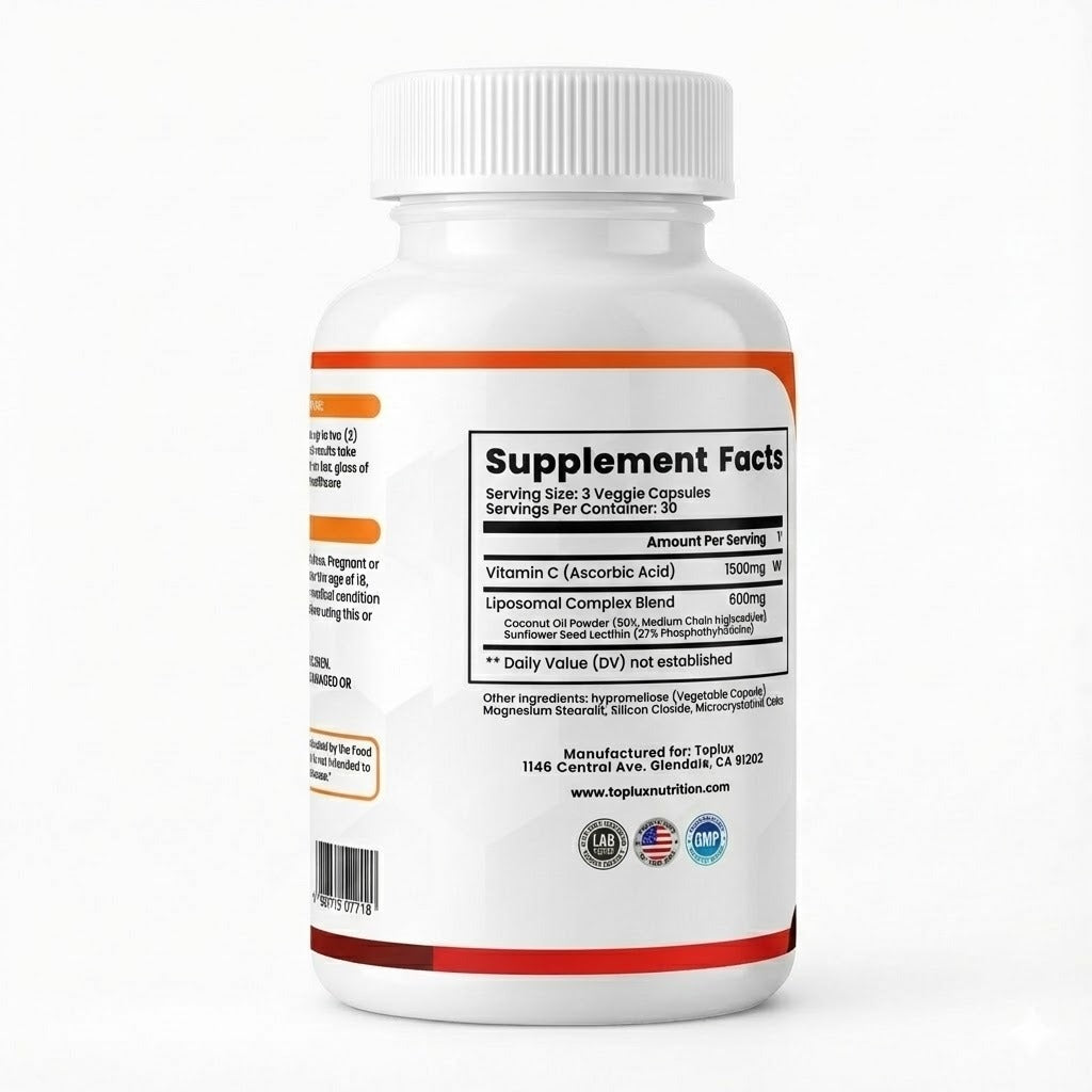 Liposomal Vitamina C, 90 cápsulas.